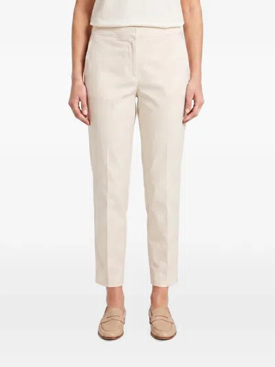 Brunello Cucinelli Tailored Cropped Trousers In Neutral