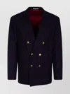 Brunello Cucinelli Tailored Double-breasted Jacket With Notch Lapels In Blue