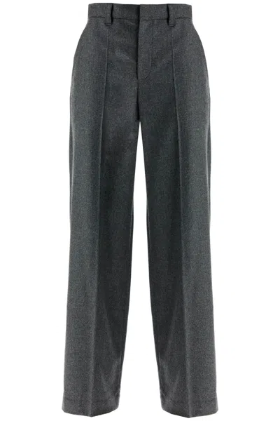 Brunello Cucinelli Tailored Flannel Trousers For In Grey