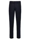 Brunello Cucinelli Tailored Flat Front Pants In Blue Cotton In Blue