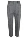 Brunello Cucinelli Tailored Grey Trousers With Front Pleats In Gray