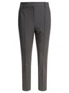 Brunello Cucinelli Tailored Grey Trousers With Mid-rise Waist In Gray