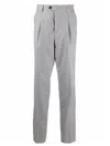 Brunello Cucinelli Tailored Grey Trousers With Subtle Pleat Detail In Gray