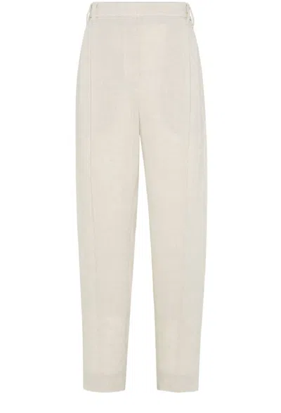BRUNELLO CUCINELLI BRUNELLO CUCINELLI TAILORED HIGH-WAIST TROUSERS WITH RELAXED FIT