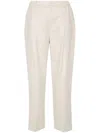 Brunello Cucinelli Tailored High-waisted Trousers With Straight Leg In Neutral