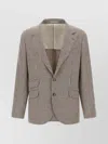 Brunello Cucinelli Houndstooth Check Single-breasted Blazer In Gray