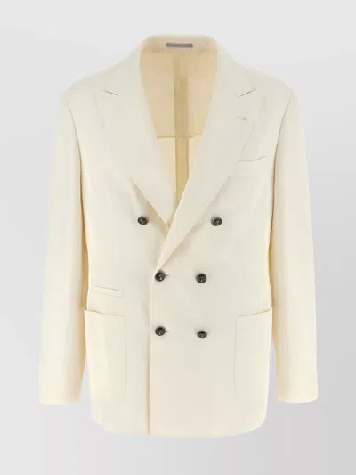 Brunello Cucinelli Tailored Jacket With Double-breasted Design In White
