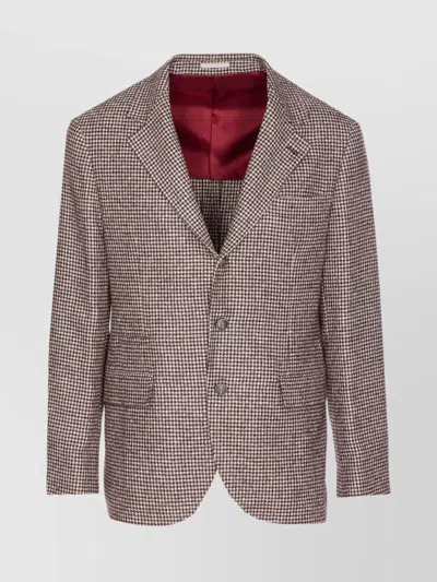 BRUNELLO CUCINELLI TAILORED JACKET WITH NOTCH LAPEL AND V-NECK