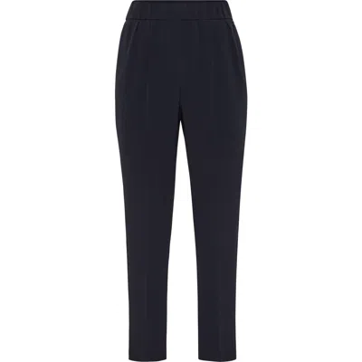 Brunello Cucinelli Tapered Cropped Trousers In Black