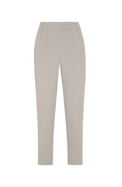 Brunello Cucinelli Tailored Jogger Trousers In Taupe