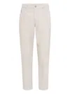 Brunello Cucinelli Tailored Light Grey Trousers In Gray