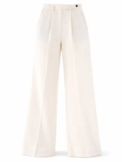 Brunello Cucinelli Tailored Linen-blend Pants In Neutral