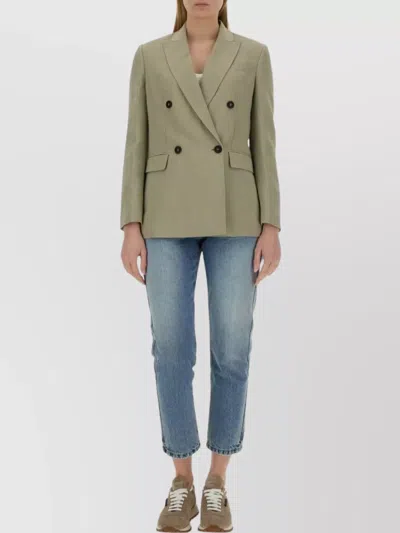 Brunello Cucinelli Tailored Longline Jacket Button Detailing