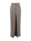 Brunello Cucinelli Tailored Pants In Organic Linen Blend In Brown