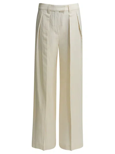 Brunello Cucinelli Tailored Pants In White