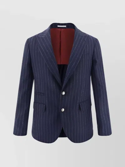 Brunello Cucinelli Blazer Jacket In Blue