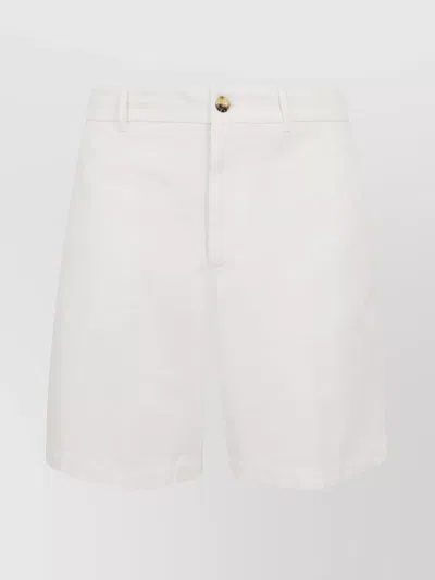 Brunello Cucinelli Tailored Shorts With Back Pockets And Belt Loops In White