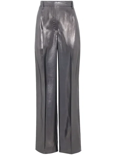Brunello Cucinelli Relaxed Tailored Trousers In Silver