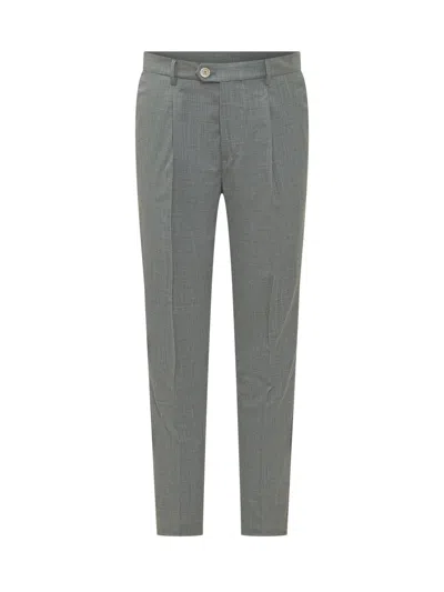 Brunello Cucinelli Tailored Soft Fabric Trousers For Ss26 In Gray
