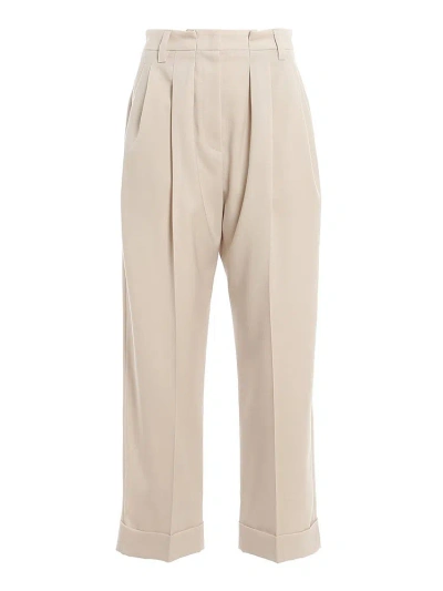 Brunello Cucinelli Tailored Straight Leg Trousers In Beige