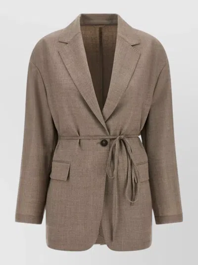 Brunello Cucinelli Tailored Suit Jacket Notch Lapel Pockets In Multi