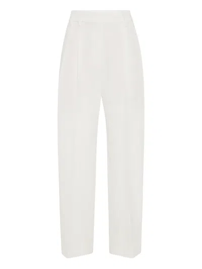 Brunello Cucinelli Tailored Trousers In White