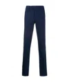 Brunello Cucinelli Mid-rise Slim Fit Chinos In Blue In Black