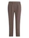 Brunello Cucinelli Modern Relaxed Fit Tailored Trousers In Brown