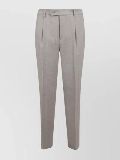 Brunello Cucinelli Tailored Trousers Pleated Front In Gray