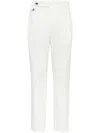 Brunello Cucinelli Gabardine Tailor Fit Trousers In White