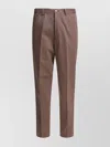 Brunello Cucinelli Tailored Trousers With Back Pockets And Belt Loops In Brown