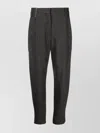 Brunello Cucinelli Tailored Trousers With Belt Loops And Pleated Front In Gray