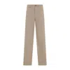 Brunello Cucinelli Fluid Wool Straight-leg Pants With Elastic Belt In Neutrals