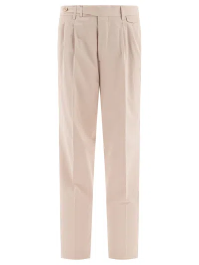 Brunello Cucinelli Tailored Trousers With Pleats In Beige