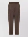 Brunello Cucinelli Tailored Trousers With Back Pocket And Belt Loops In Brown