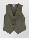 Brunello Cucinelli Tailored Waistcoat Embroidered V-neck