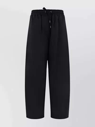 Brunello Cucinelli Tailored Wide Leg Joggers With Elasticized Waistband In Brown