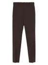 Brunello Cucinelli Tailored Wool Pants With A Tapered Fit In Brown