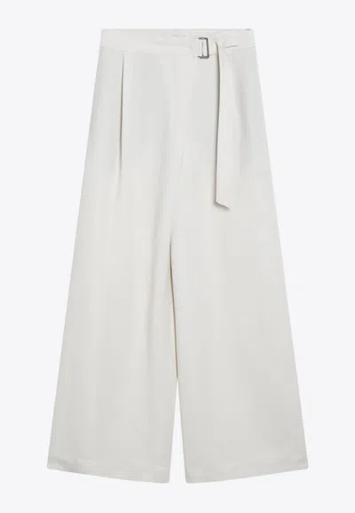 Brunello Cucinelli Tailored Wrap Pants In White