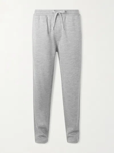 Brunello Cucinelli Straight Leg Cotton Blend Sweatpants In Gray