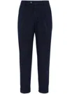 Brunello Cucinelli Tapered-leg Wool Trousers In Blue