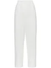 Brunello Cucinelli Tapered Cropped Trousers In White