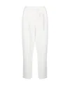 Brunello Cucinelli Pleated Cotton-blend Twill Tapered Pants In White