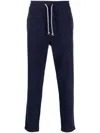 Brunello Cucinelli Tapered Drawstring Track Pants In Blue