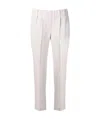 Brunello Cucinelli Tapered Elasticated Trousers In White