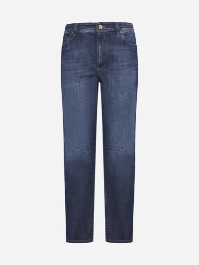 Brunello Cucinelli Tapered Jeans In Blue