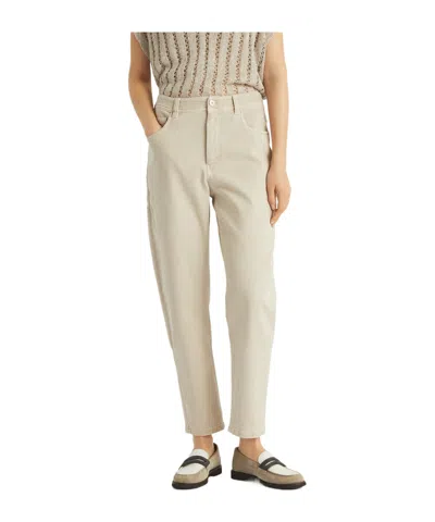 Brunello Cucinelli Tapered Jeans In Nude