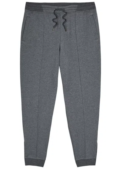 Brunello Cucinelli Tapered-leg Cotton-blend Sweatpants In Gray