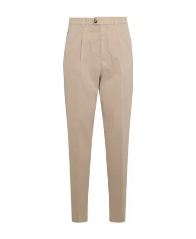 Brunello Cucinelli Straight-leg Cotton Chinos In Neutral