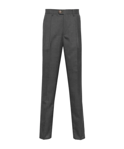 Brunello Cucinelli Tapered Leg Trousers In Black